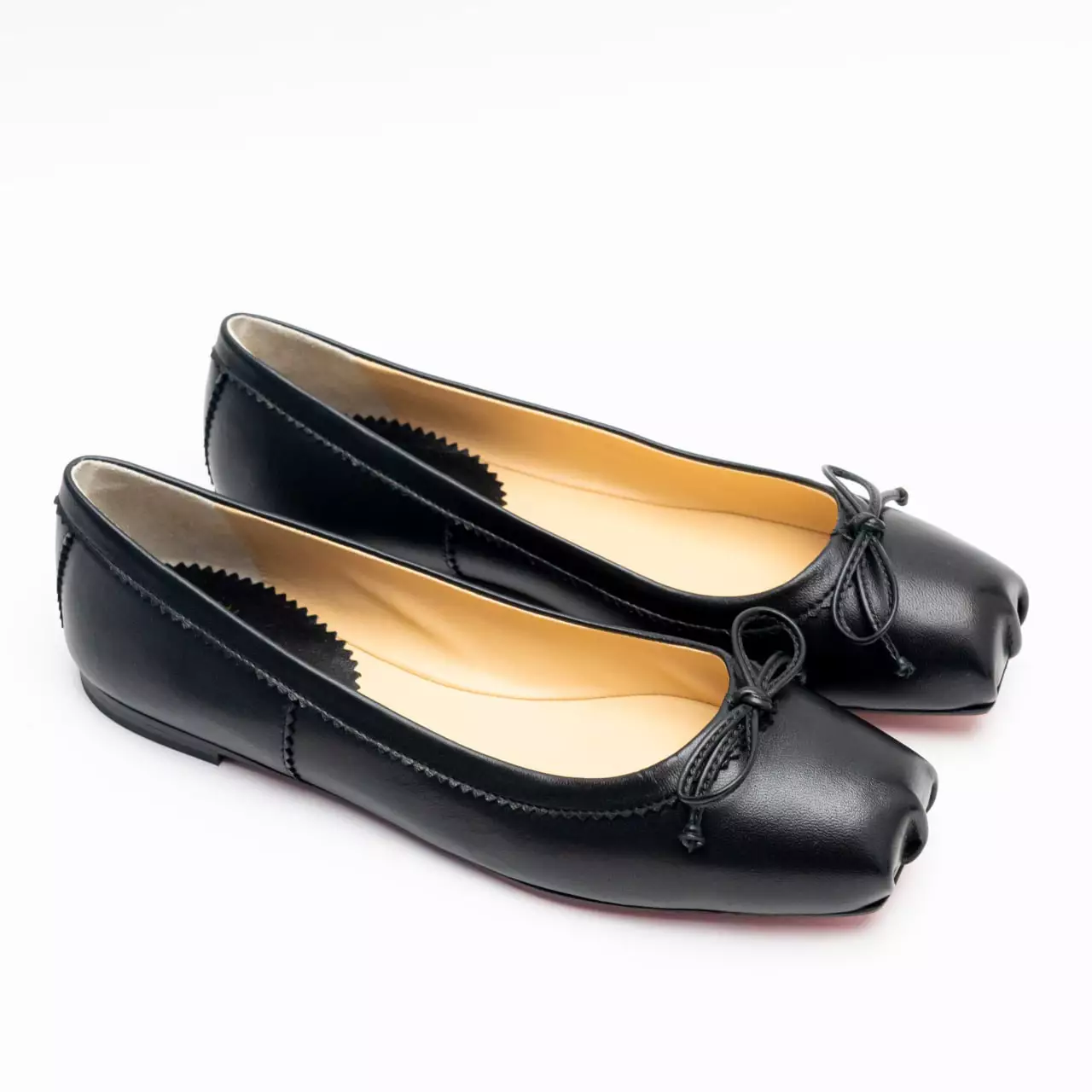 Mamadrague Nappa Leather Ballerina Flats Black