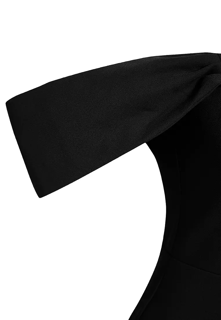 Off Shoulder Slit Maxi Dress