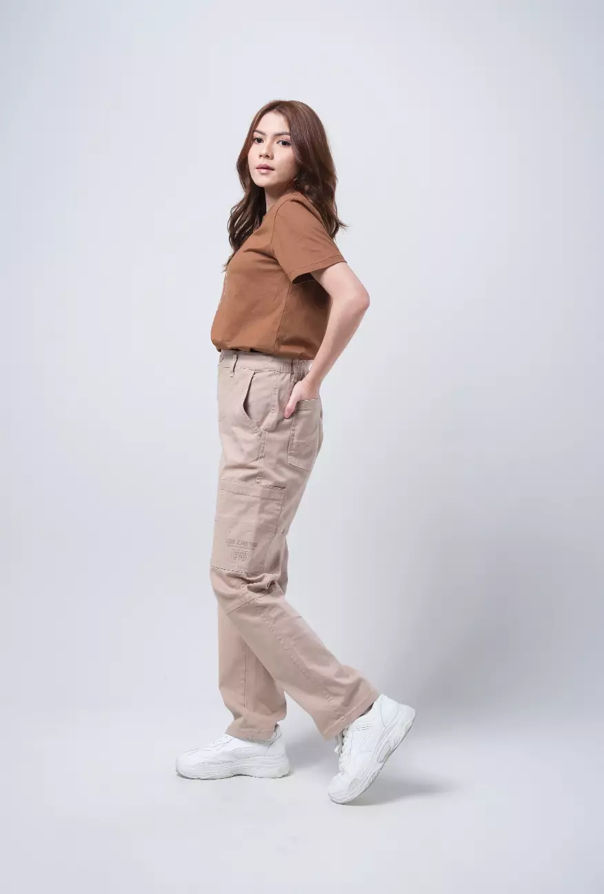 Celana Wanita Cargo Trisha Khaki