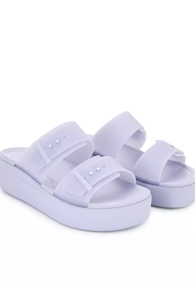 Brooklyn Buckle Frosted Low Wedge