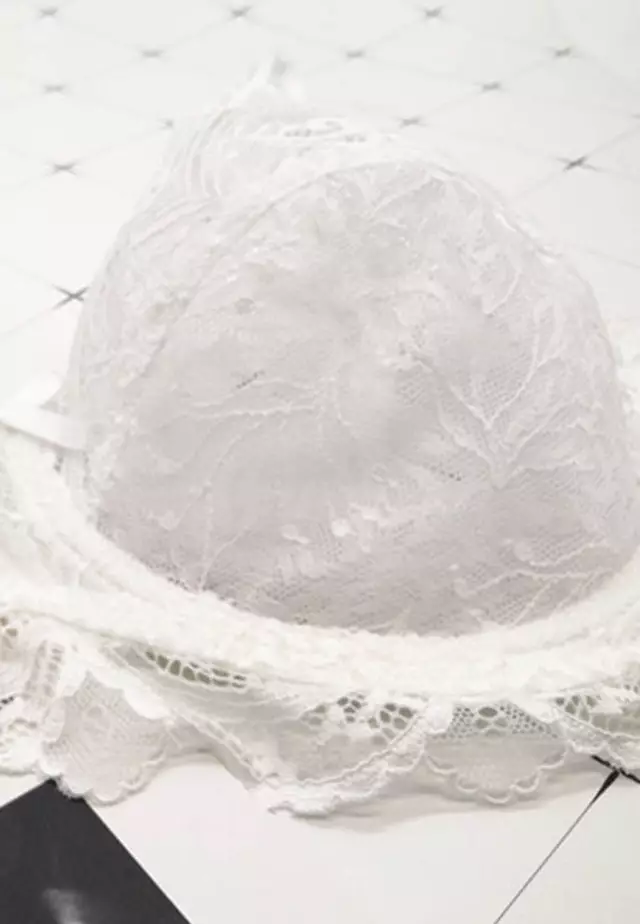 Lace Ultra-Thin See-Through Underwire Bra with Panty Set CA123109W