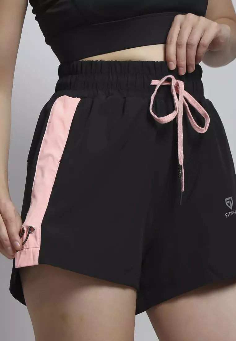 Fitwear - Celana Pendek Big Size Olahraga Wanita VICTORIA LIST MICROFIBRE - LIST PEACH