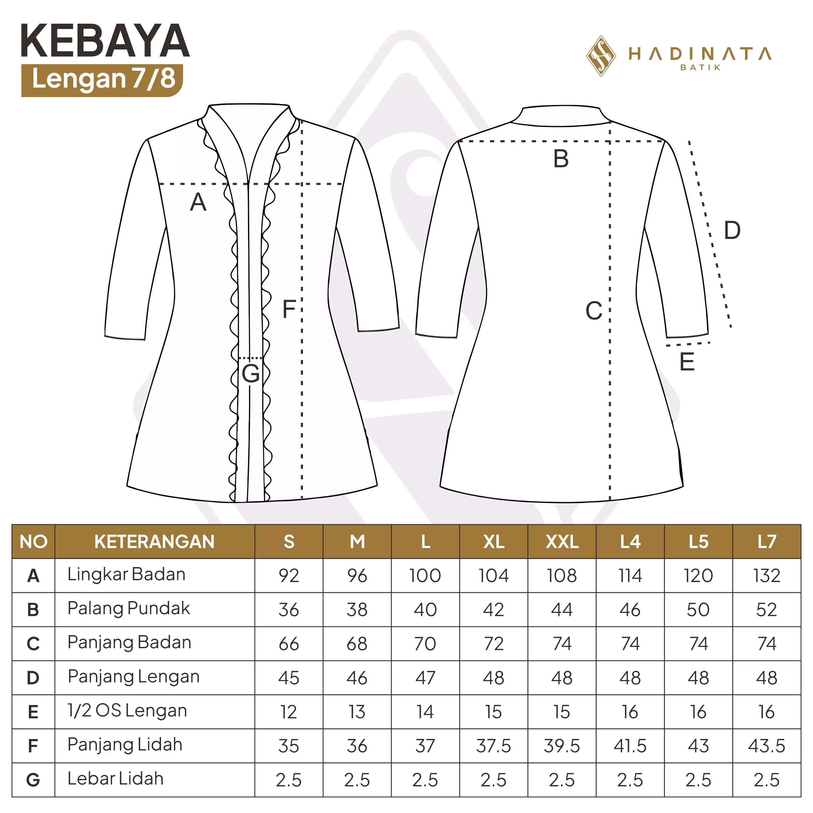 Hadinata Batik Wanita Kebaya Griva White