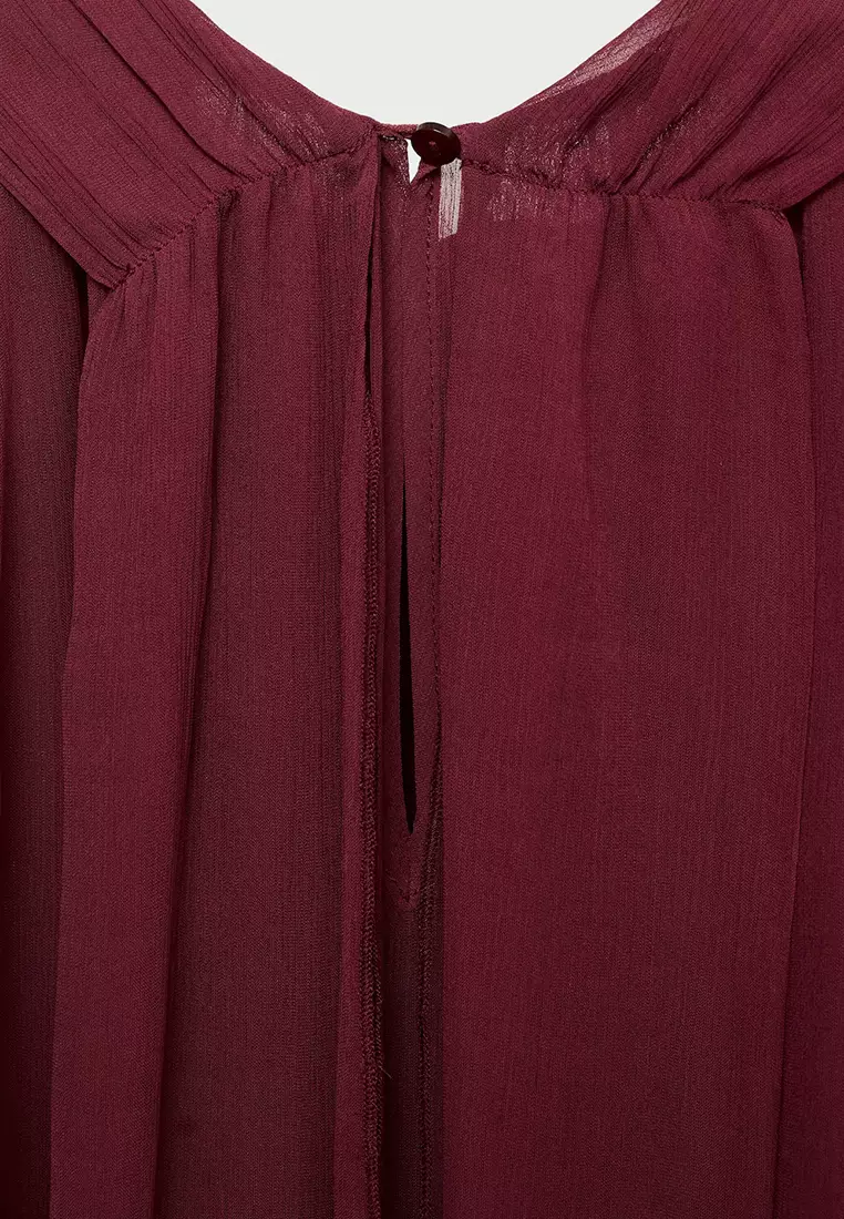 Semi-Transparent Blouse with Foulard