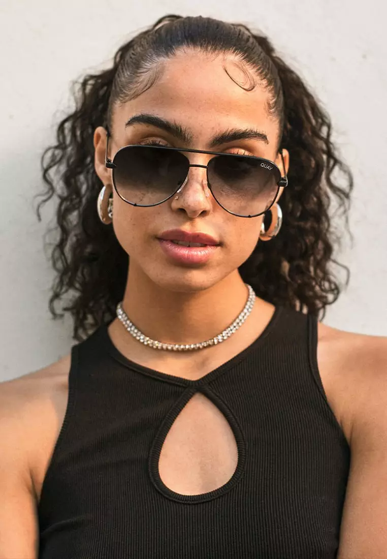 High Key Micro Sunglasses - Black/Fade