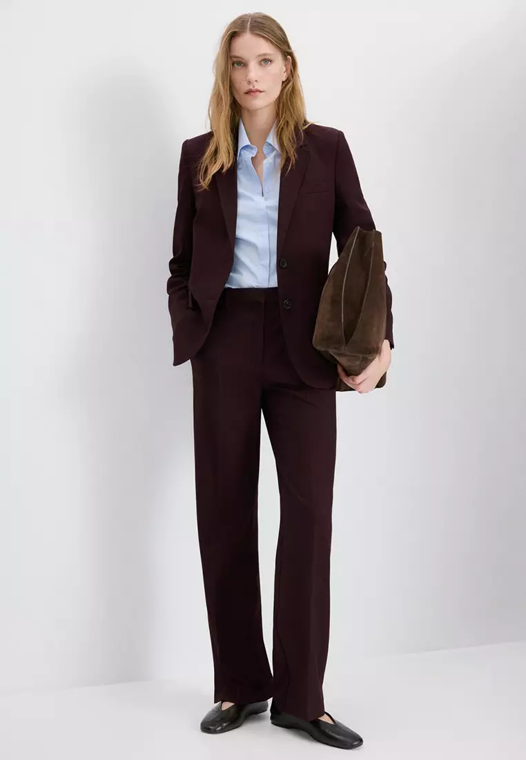 Straight-Fit Suit Blazer