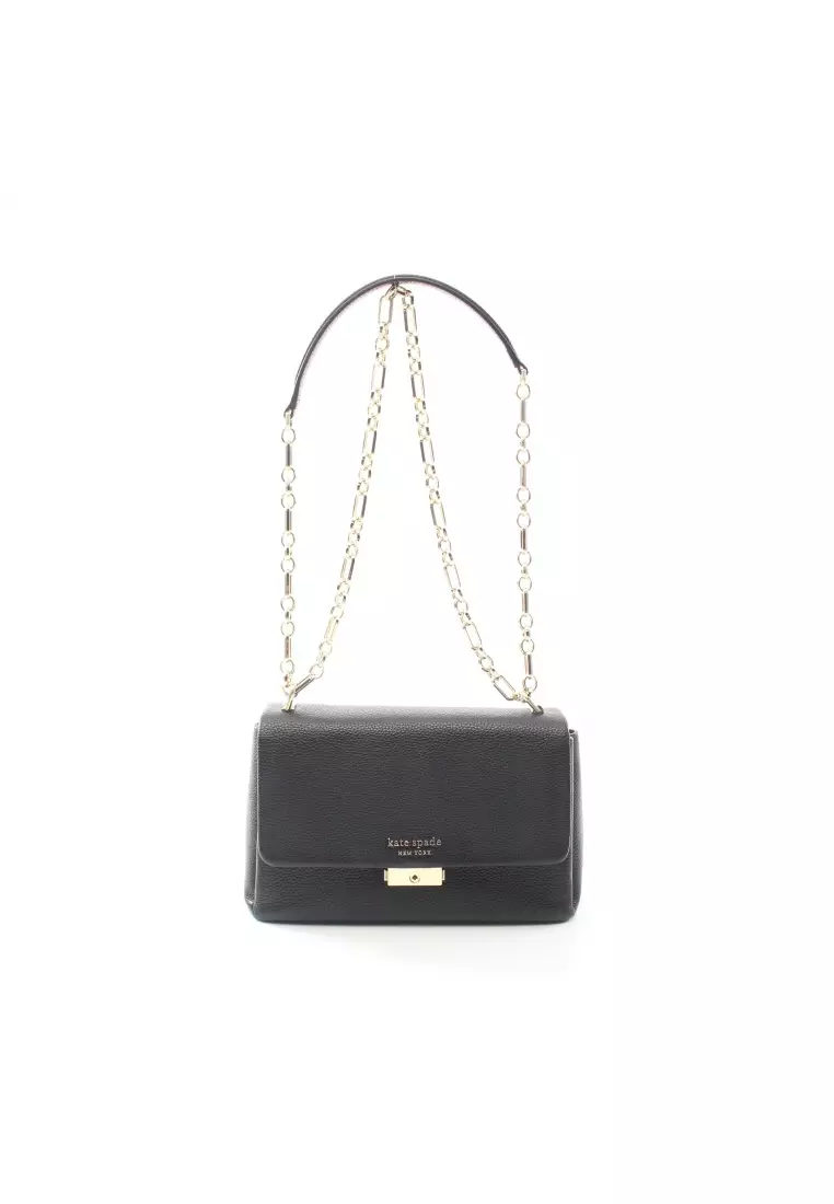 Pre-owned Leather Crossbody Bag In Black