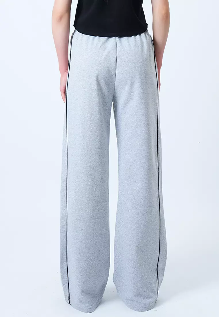 Piping Wide Legs Sweatpants