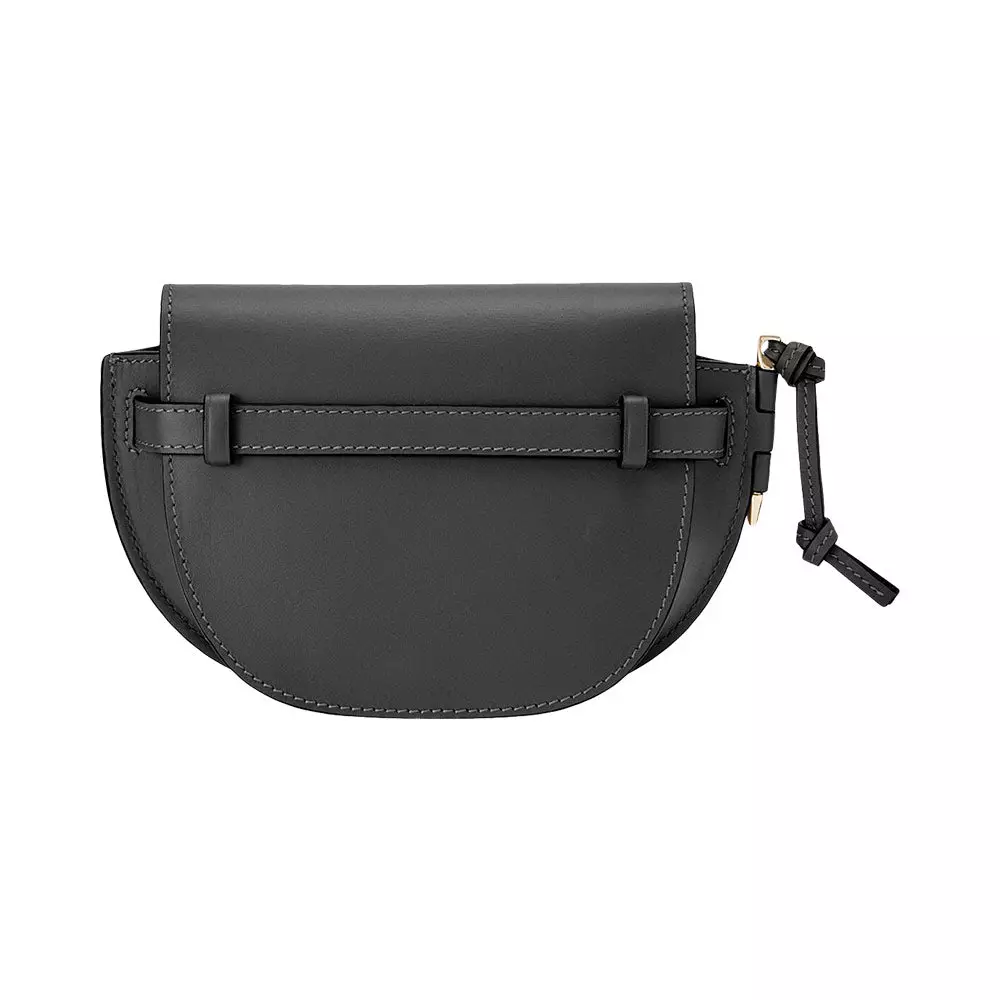 Mini Gate Dual Bag in Soft Calfskin Jacquard Black