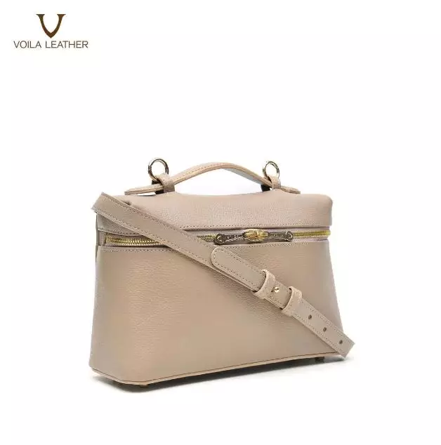 VOILA LEATHER Tas Tangan Tas Selempang Wanita Kulit Asli Genuine Leather Hand Bag Sling Bag NAVA Nude