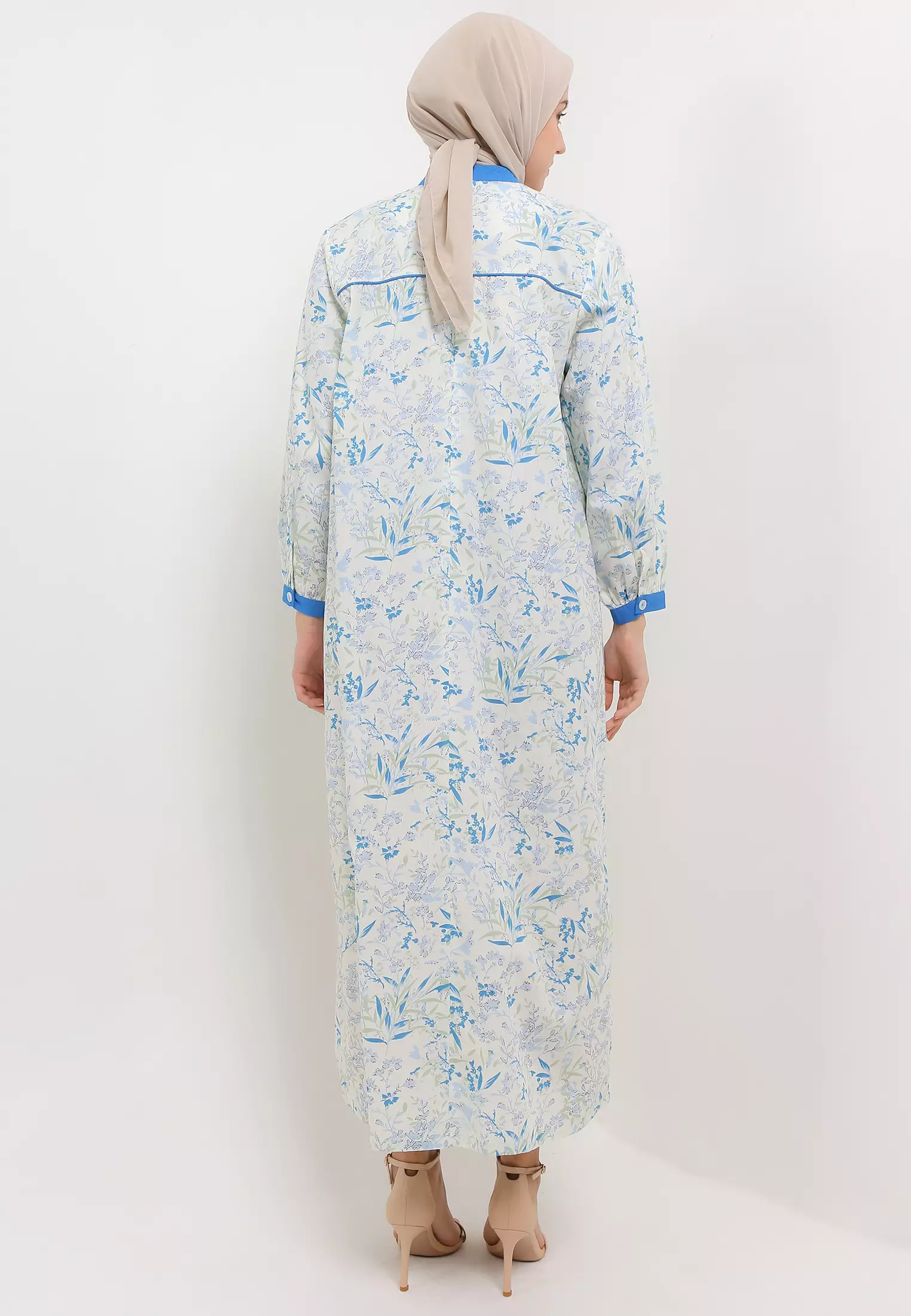 MFMW Farwa Dress Gamis Cream Motif Bunga