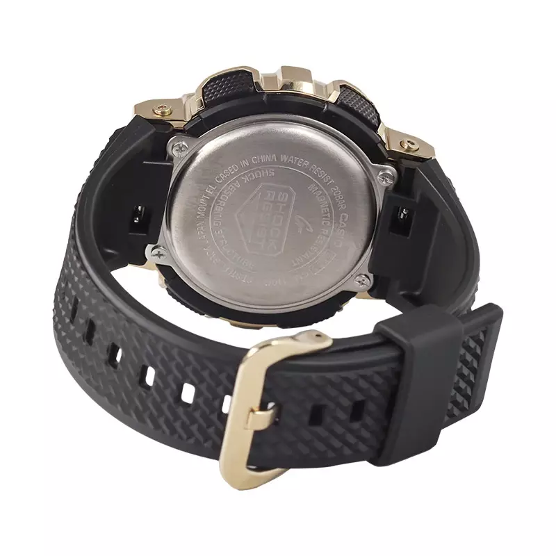Jam Tangan Pria Casio G-Shock GM-110G-1A9DR Metalized Forged Gold Digital Analog Dial Black Resin Band