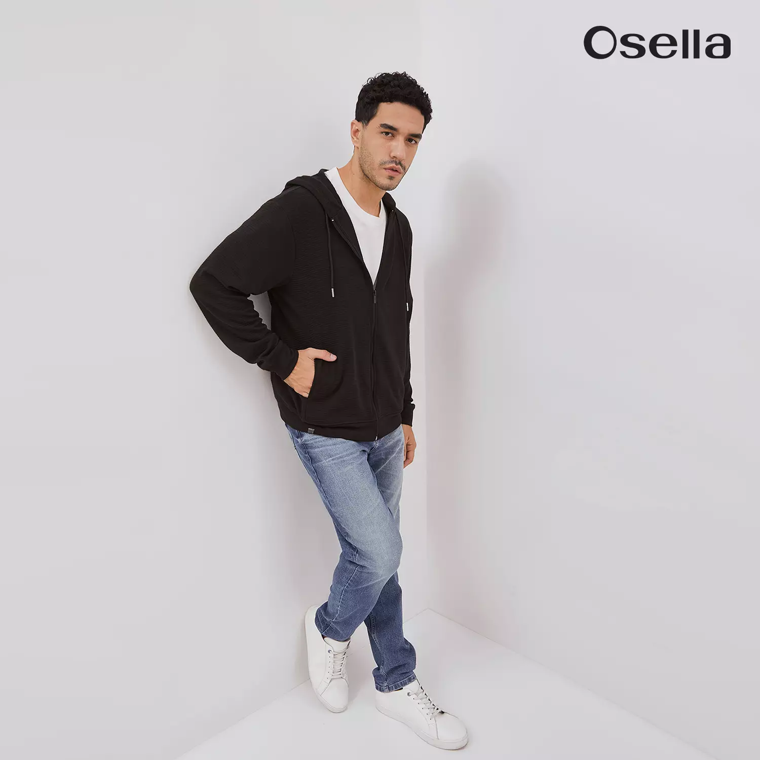 Osella Basic Hoodie Jacket 3062500143 | Jaket Hoddie Laki Laki