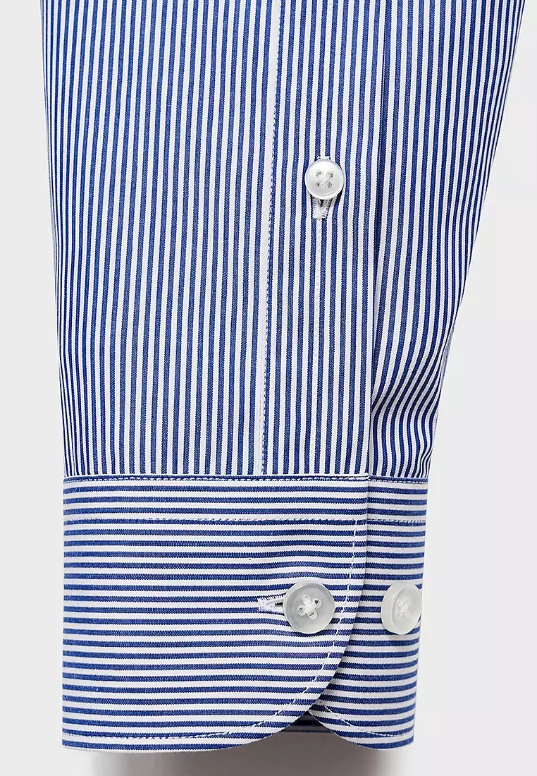 100% Cotton Striped Slim-Fit Shirt