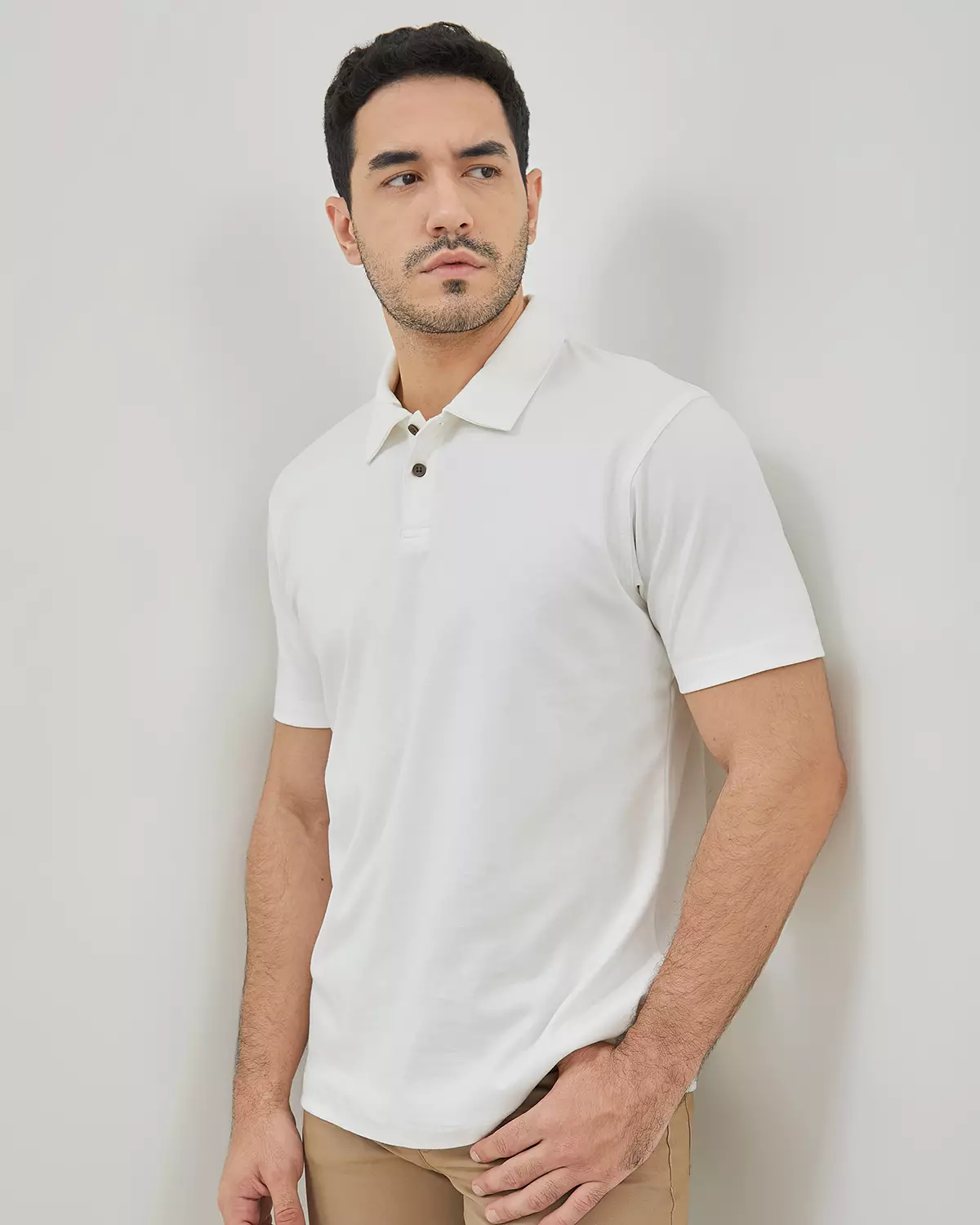 MEN'S WHITE POLO SHIRT