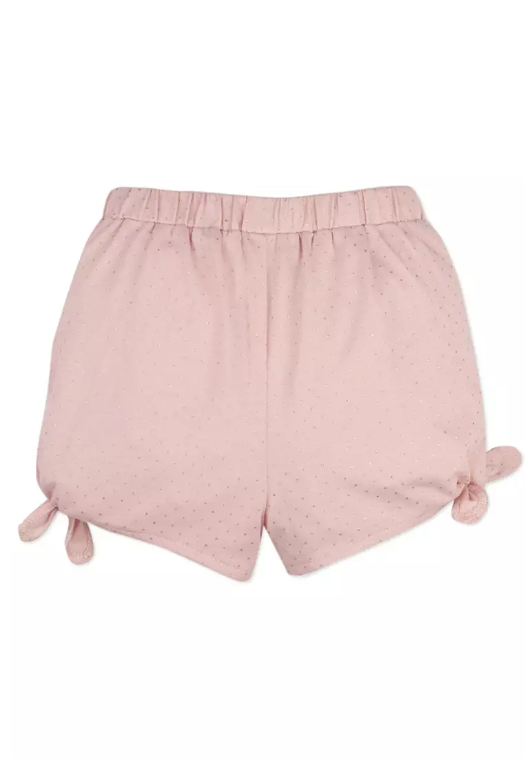 Girls Juliet Shorts Stars In Rose With Side Ties