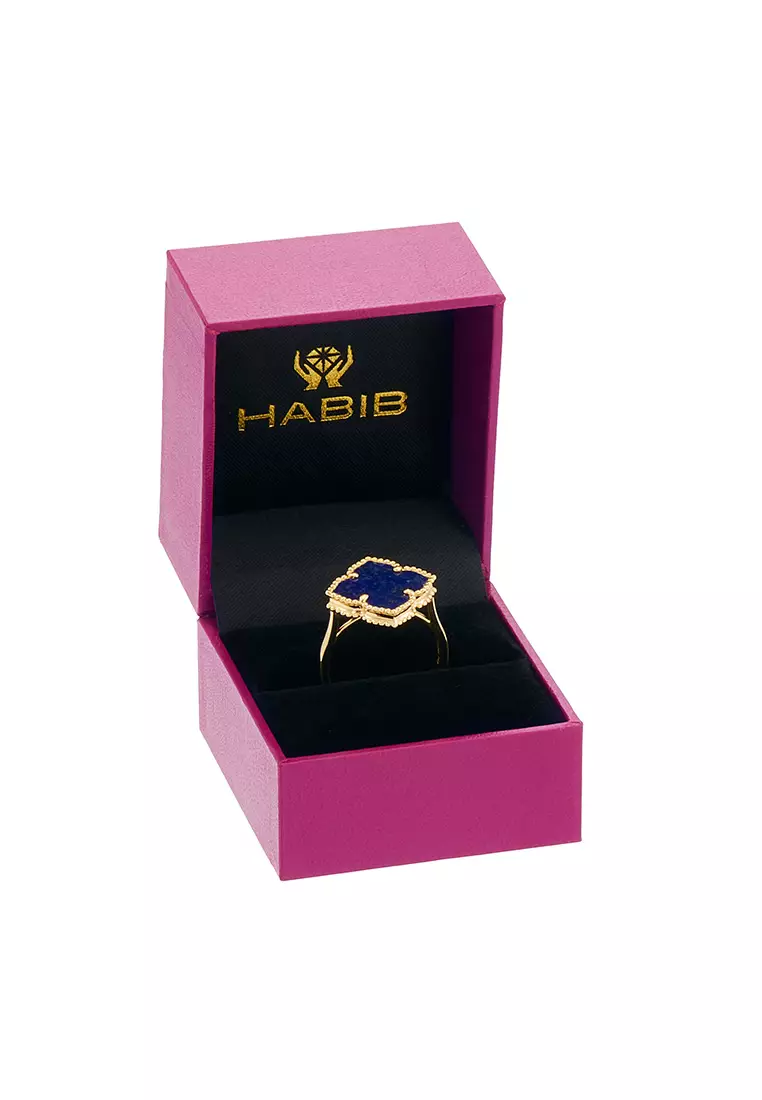 HABIB AL-ZAHRA | Lapis Lazuli Gemstone Ring in 750/18K Yellow Gold 270901124(YG)-LZ