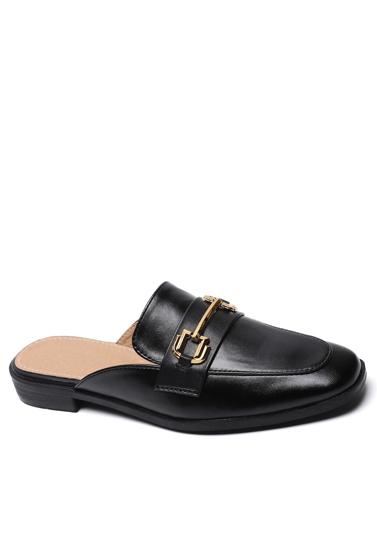 Horsebit Synthetic Leather Mules WW340-6