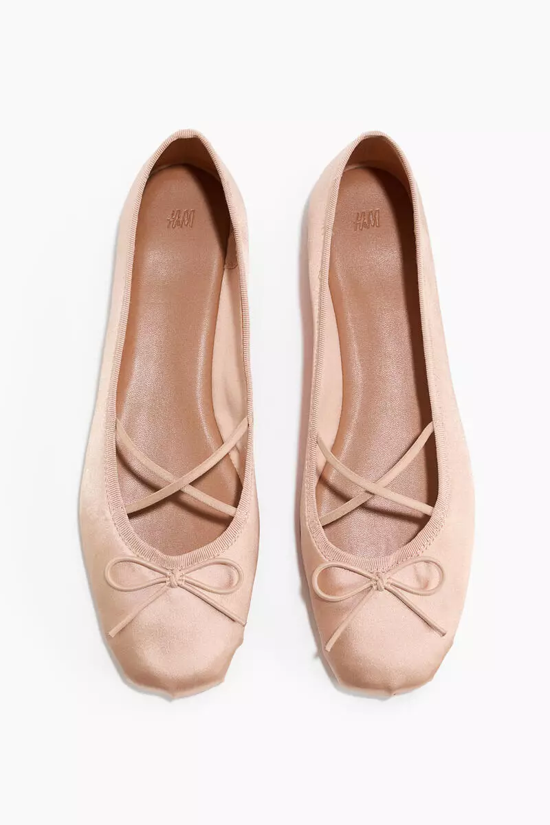 Satin ballet flats