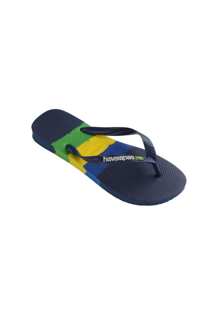 Unisex Brasil Tech Flip Flops - Navy Blue