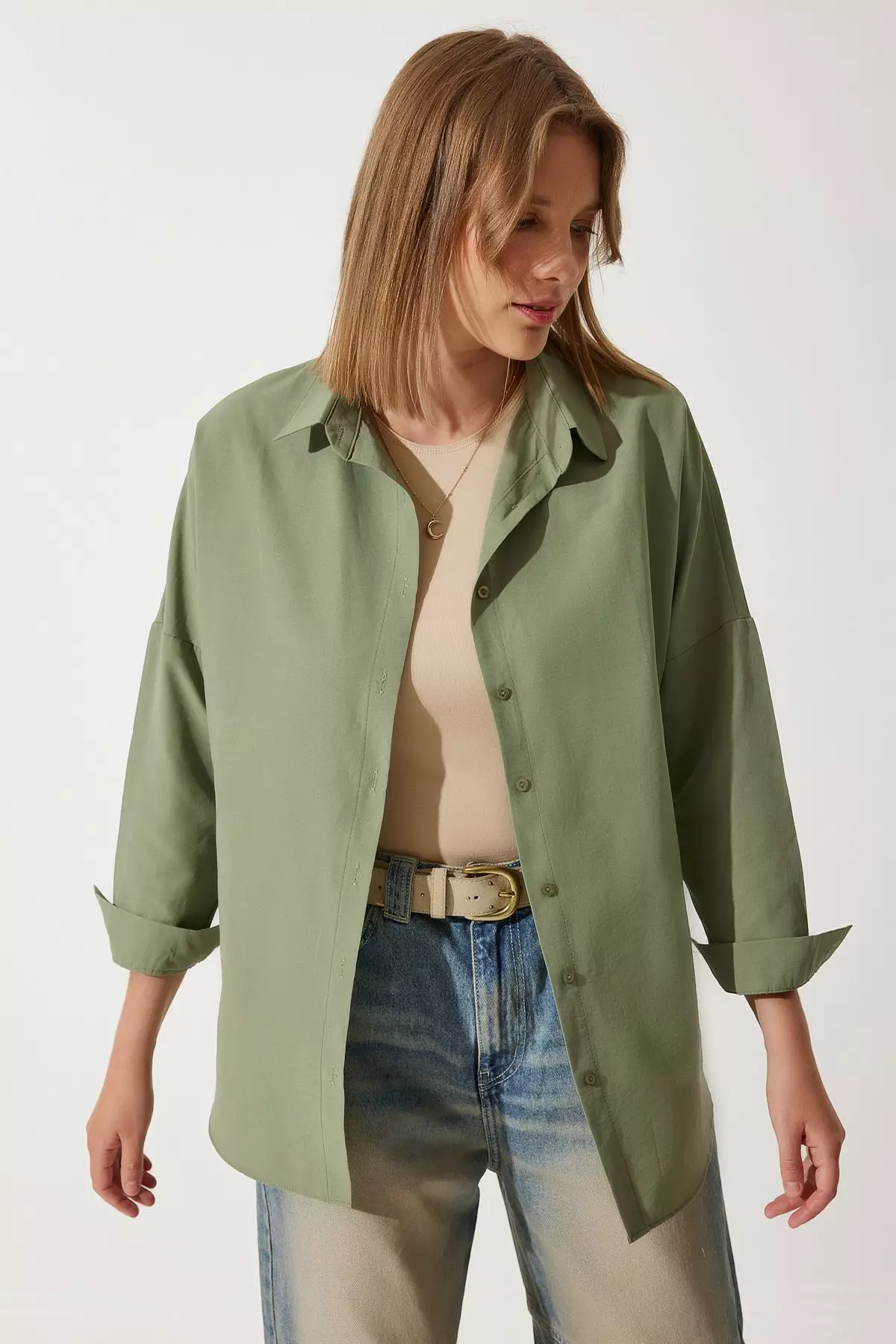 Oversize Long Basic Shirt