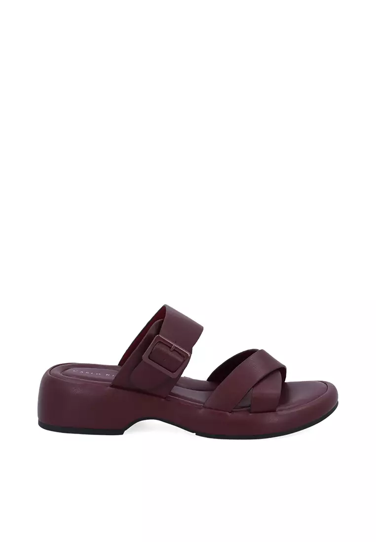 Discount on Carlo Rino  shoes - SKU: Maroon Tranquil Stride Sandals