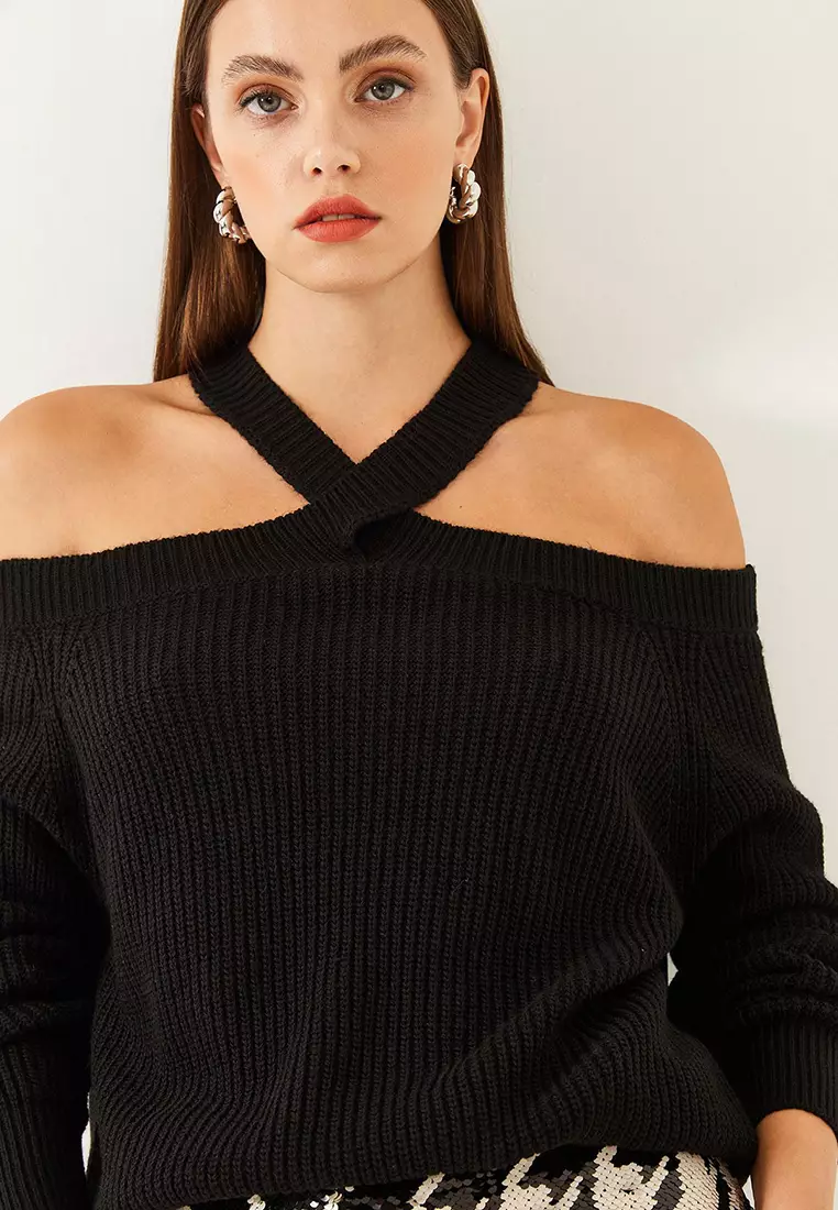 Women's Cross Strap Knitwear Sweater 85001017
