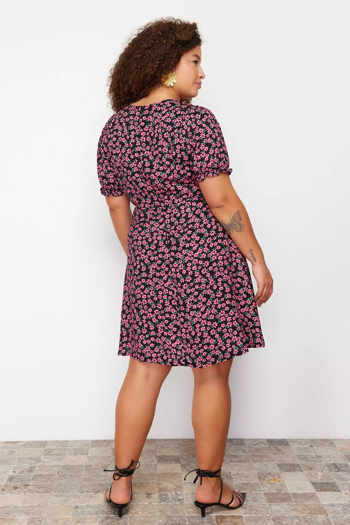 Plus Size A-Line Floral Dress
