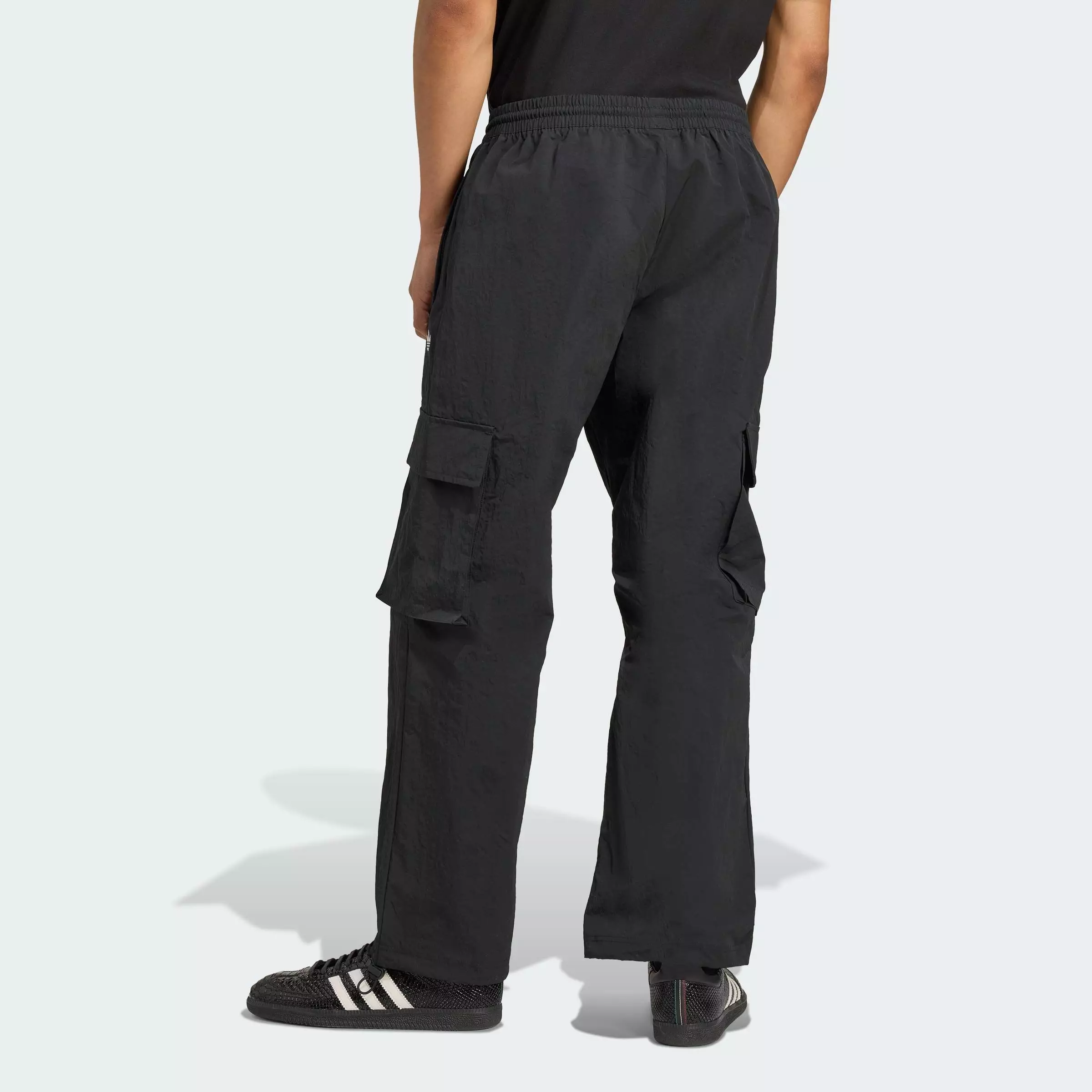 Lifestyle Front Stripes Woven Cargo Pants Men Black JV9892