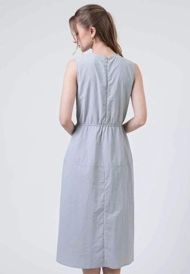 Andrea Panelled Midi Dress with Belt