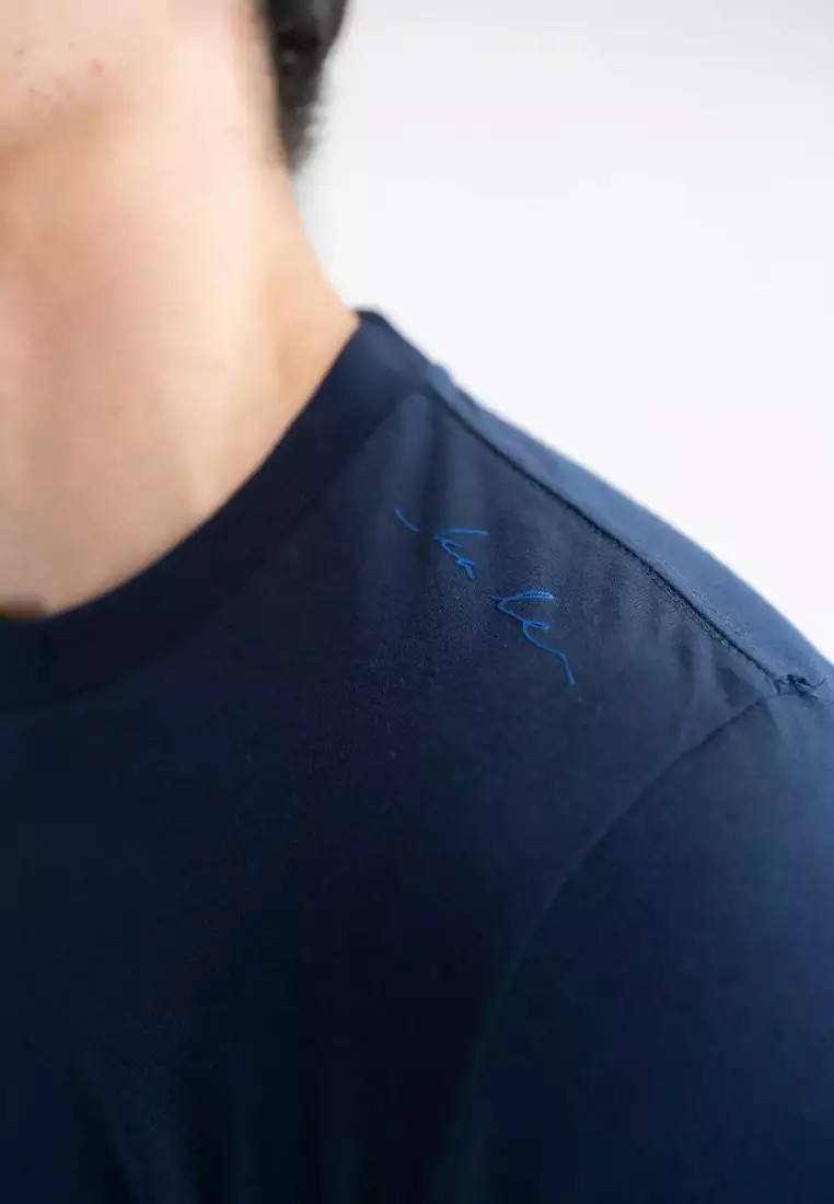 Kale Beta Navy / Kaos Polos Pria Lengan Pendek