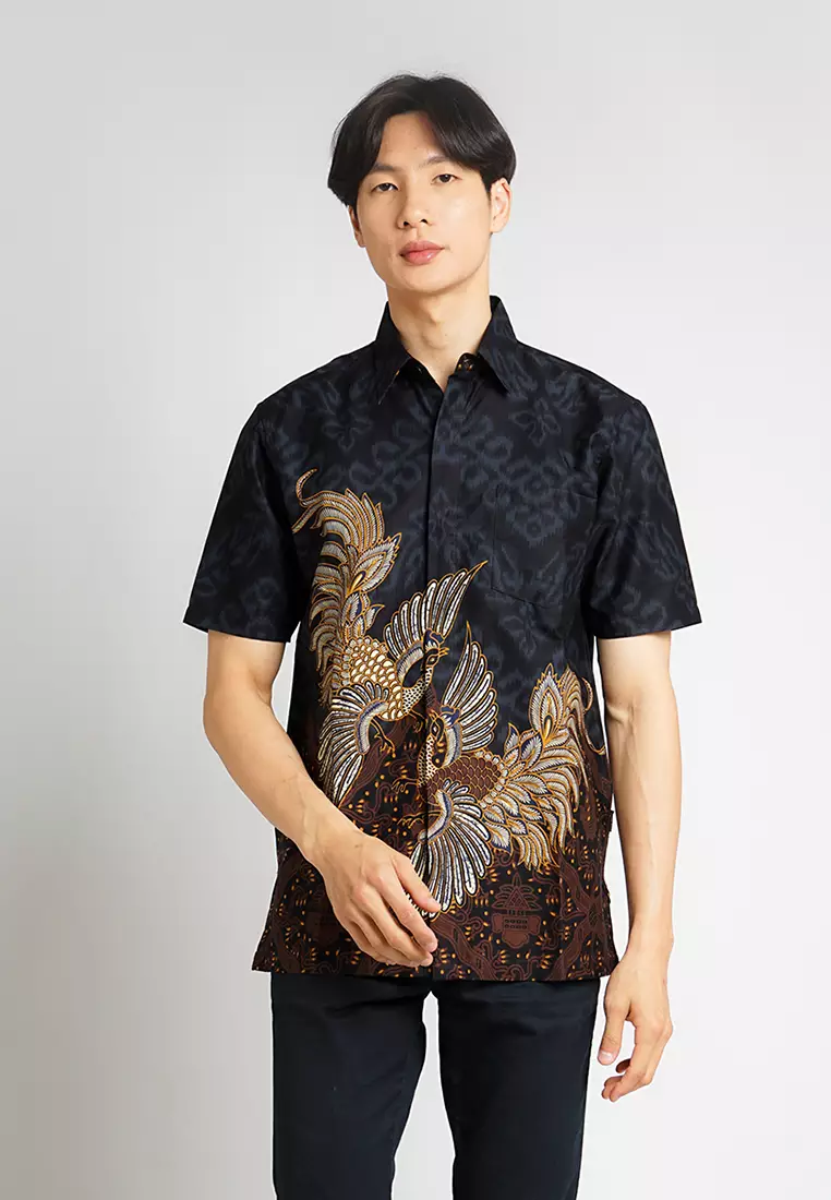 Hadinata Batik Kemeja Pendek Superfine Rajendra Rihana