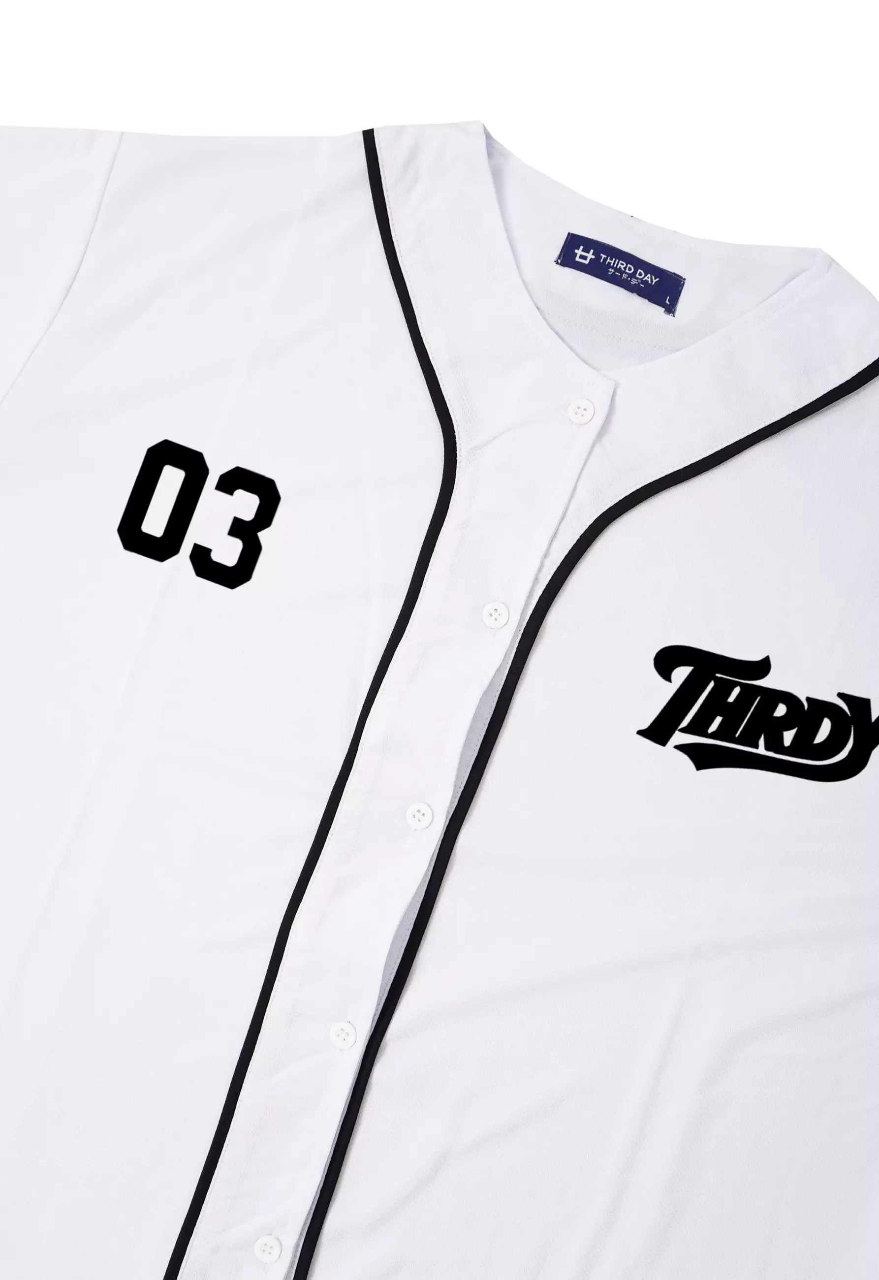 MTT98 Baseball Jersey Oversize "03 thrdy slant" putih