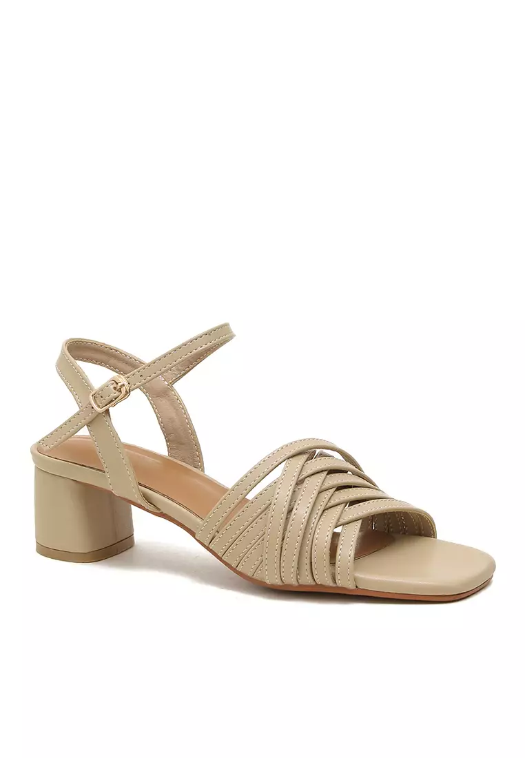 Open Toe Strap Mid Heel Sandals TH551-5