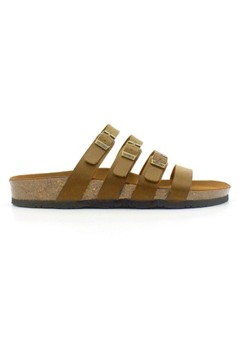 SoleSimple brown Kingston - Camel Leather Sandals & Flip Flops C3C98SH17BE8A2GS_1