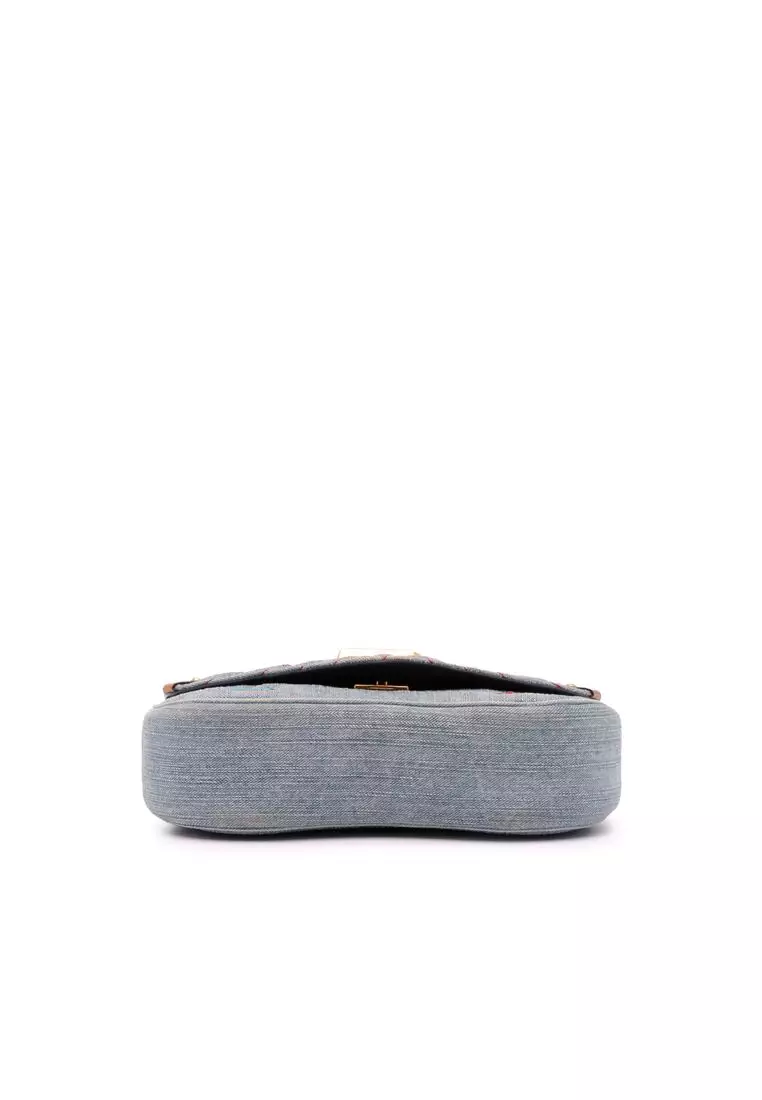Pre-Loved Louis Vuitton Limited Edition Denim Patches New Wave Chain Mm