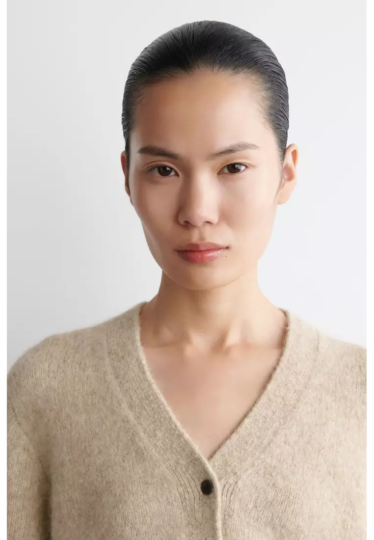 CROPPED ALPACA-BLEND CARDIGAN