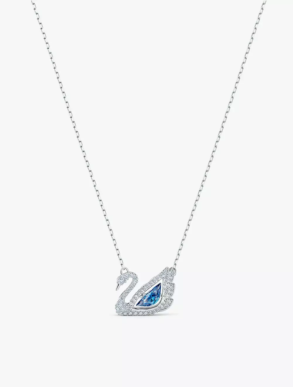 Swarovski Swarovski Iconic Swan Pendant, Swan, Medium, White, Rhodium Plated Woman Necklace Silver Size -- Metal, Swarovski Crystal, Rhodium-plated