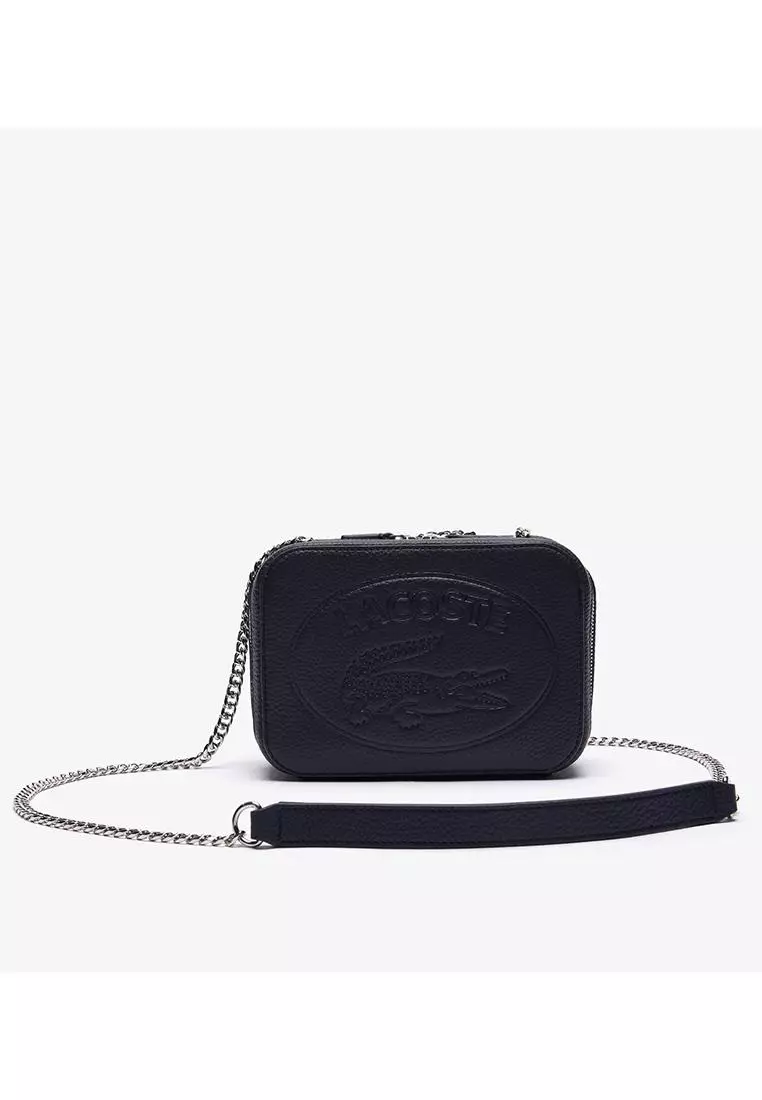 Buy Lacoste Women's Croco Grained Leather Zip Shoulder Bag Online ZALORA Malaysia