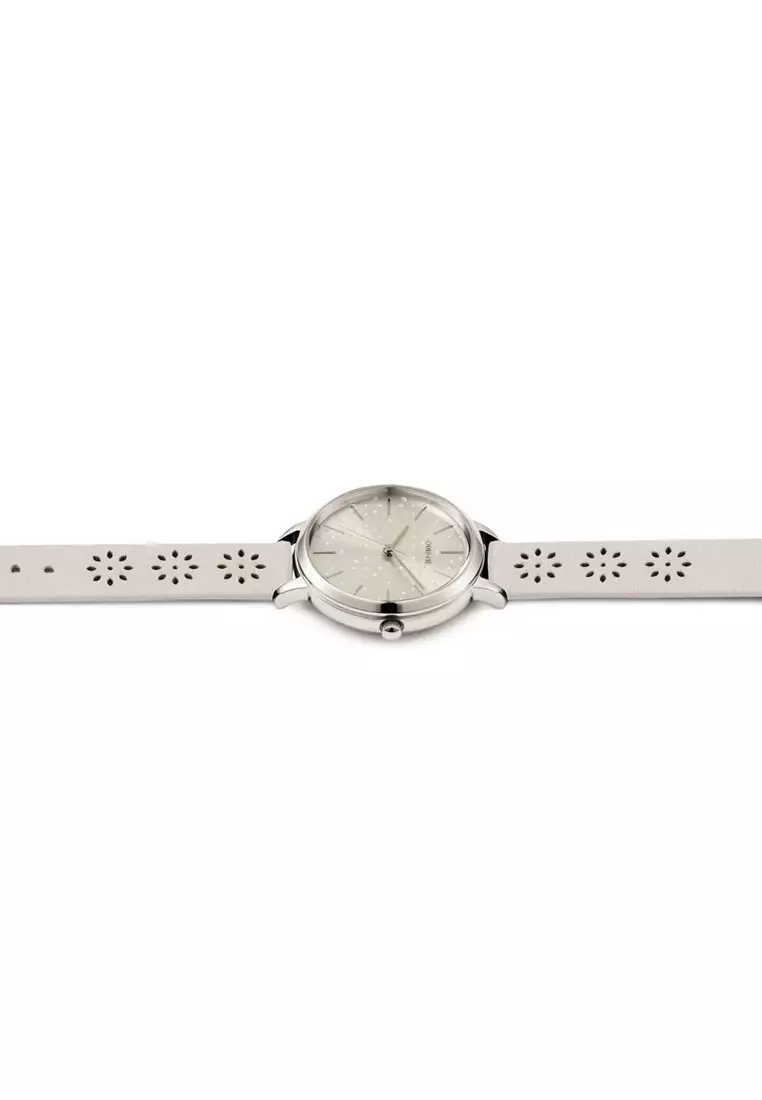 [Sustainable Watch] Oui & Me Amourette Quartz Watch Grey Leather Strap ME010148