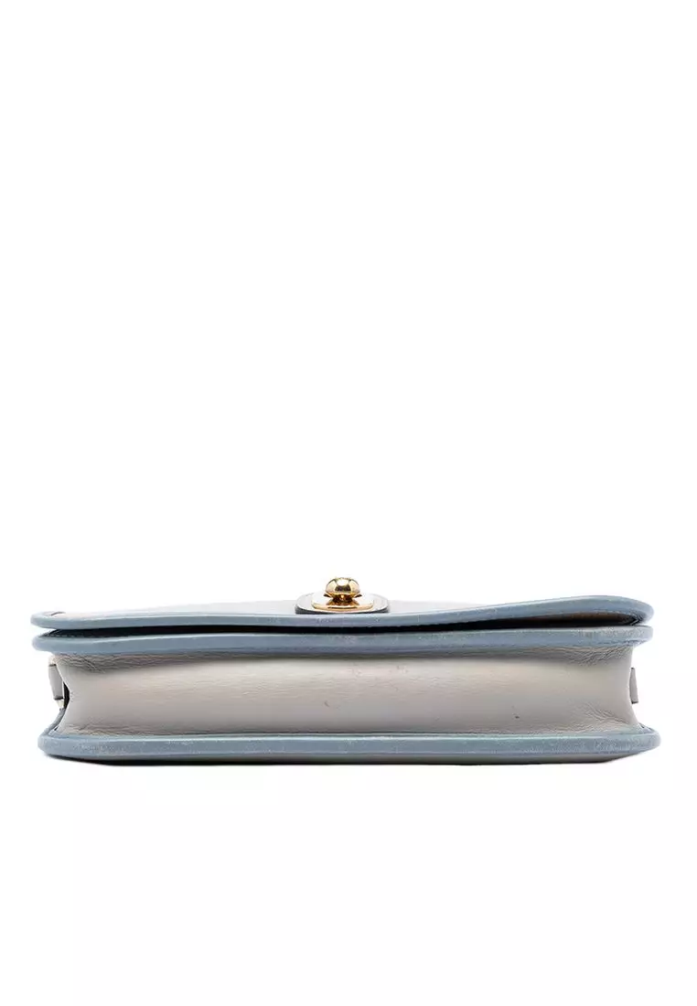 Pre-Loved Loewe Bicolor Leather Anagram Ines Flap Crossbody