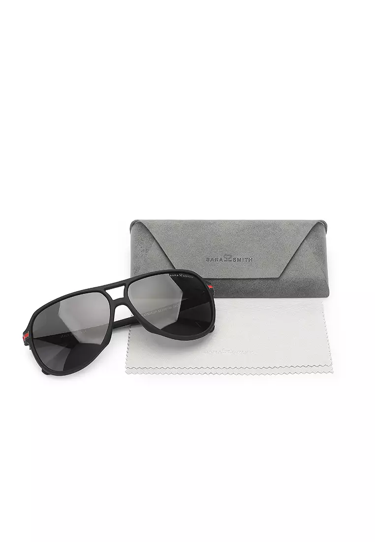 Unisex Polarized Aviator Sunglasses (Kacamata Hitam) - Hitam