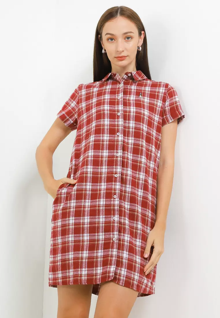 Jual HUSH PUPPIES Jimna Flannel Shirt Dress Original 2025 ZALORA