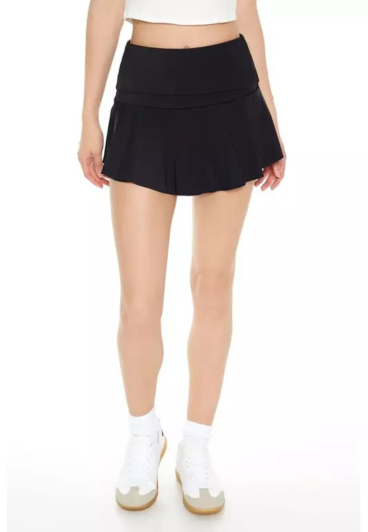Foldover Drop-Waist Mini Skirt
