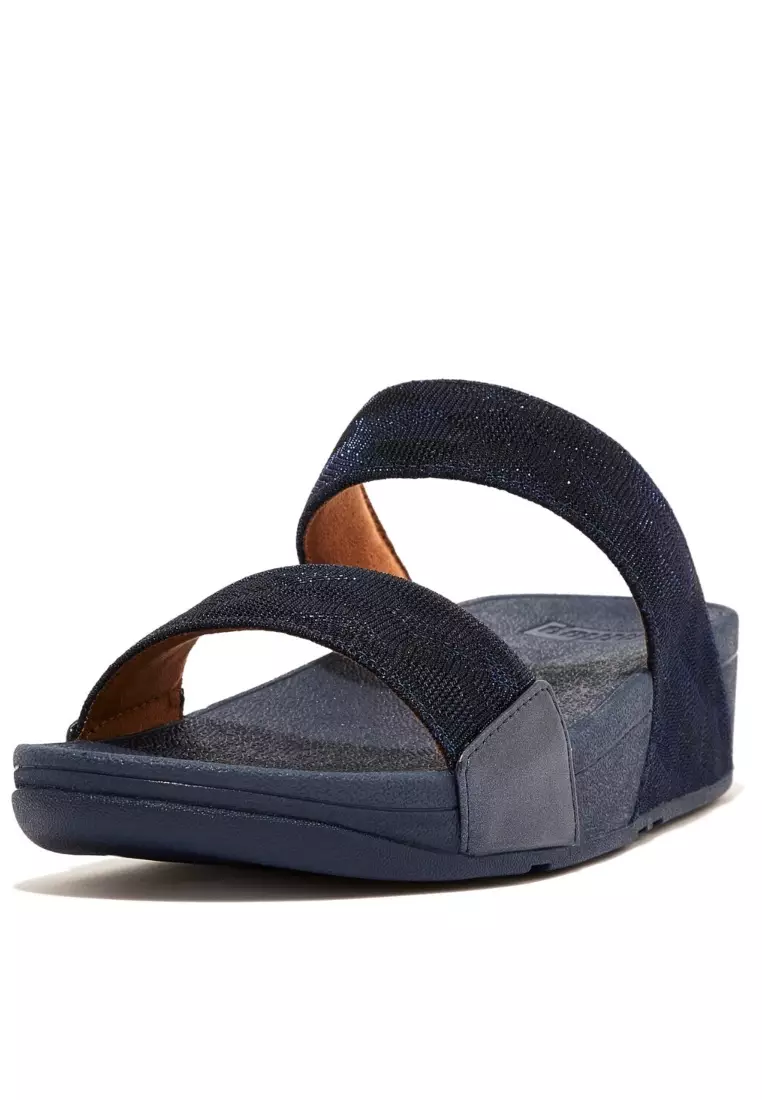 FitFlop LULU Women's Glitz Slides - Midnight Navy (ET6-399)