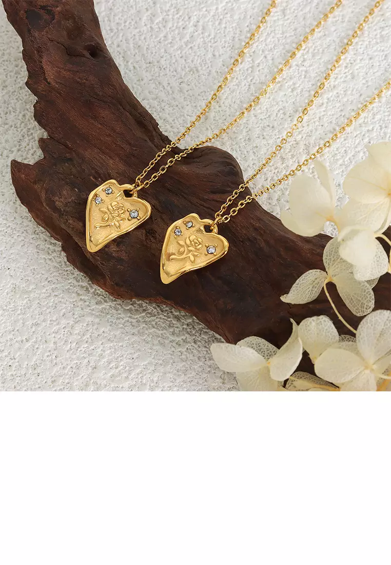 Gold plated clearance heart pendant