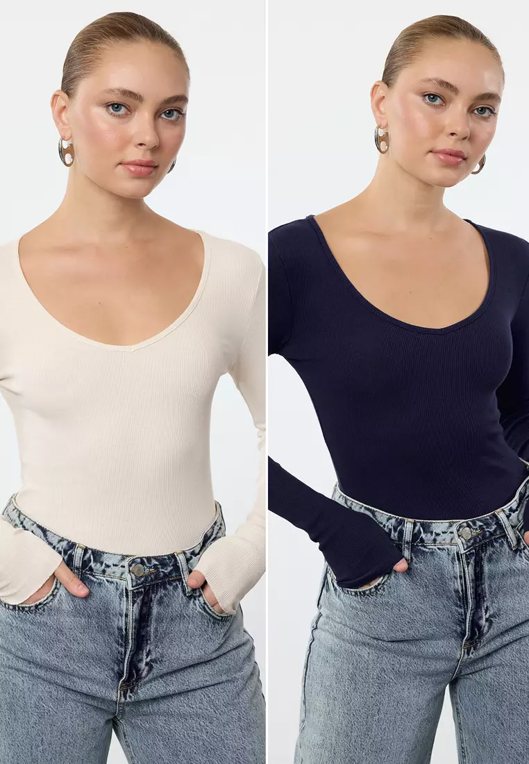 2-Pack Fitted Rib Top