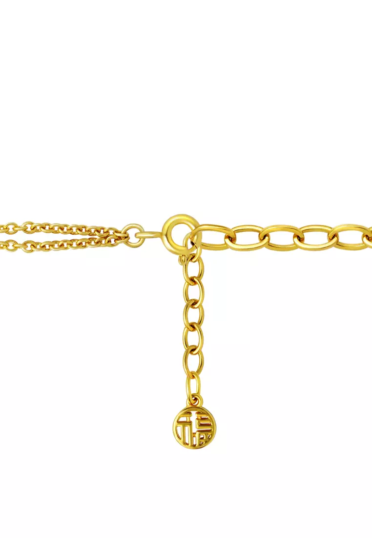 TOMEI Lotus Flower Bracelet, Yellow Gold 916