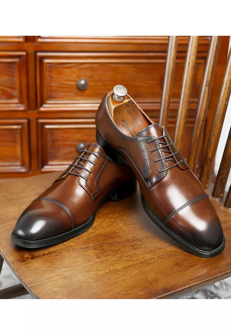 Vintage Leather Cap Toe Business Shoes DS190-11-13