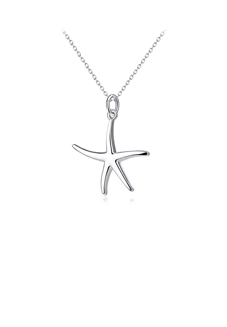 White gold starfish pendant hotsell